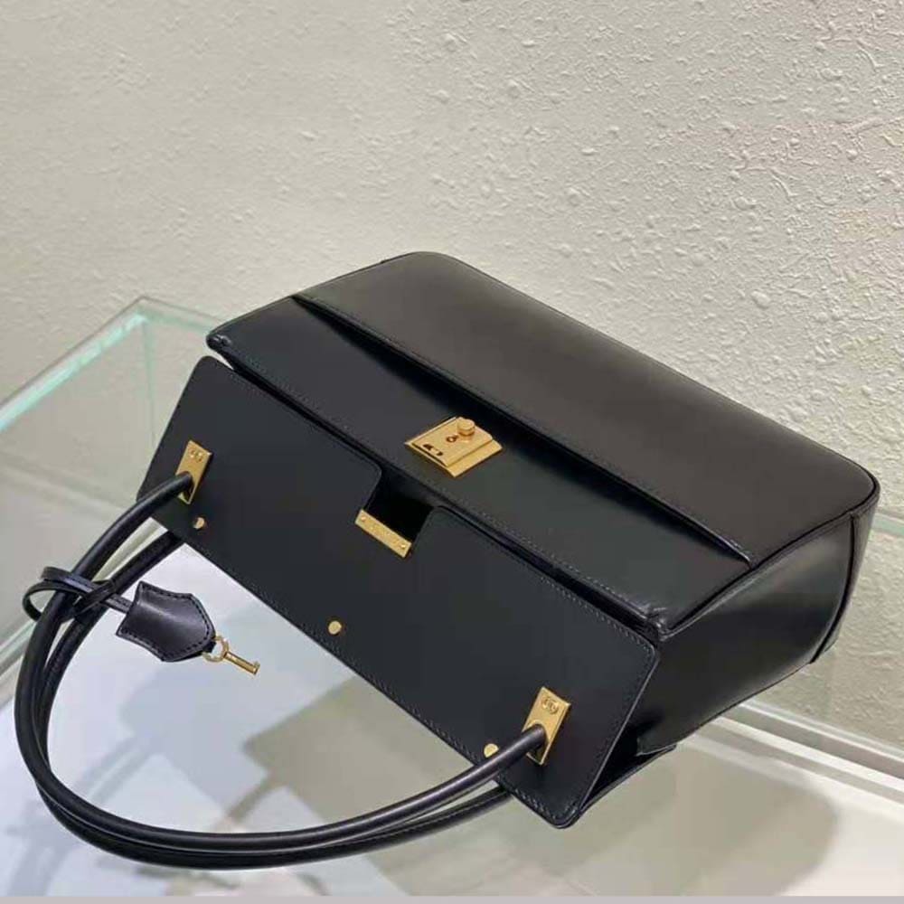 TÚI Dior Women Parisienne Bag Black Smooth Calfskin