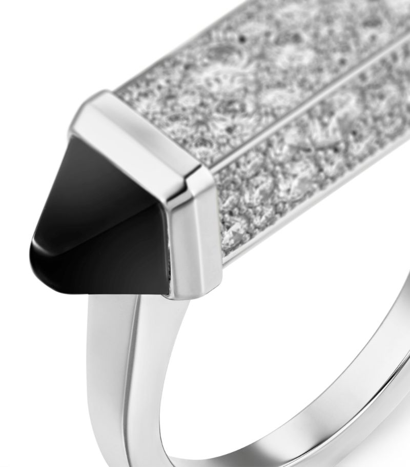 Nhẫn CARTIER White Gold, Diamond and Onyx Les Berlingots de Cartier Ring vàng trắng 18K