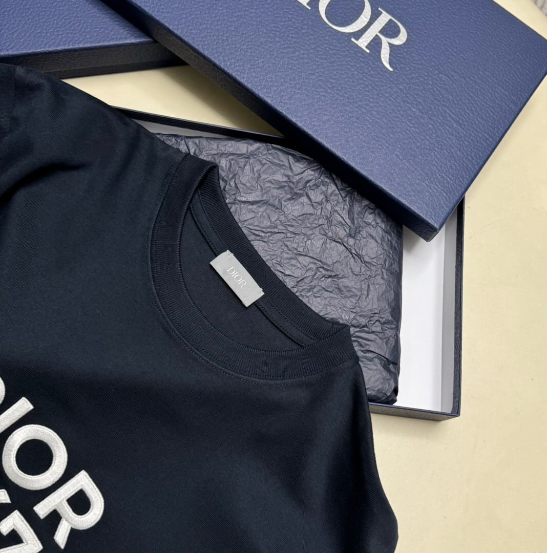ÁO DIOR 1947 LOGO T SHIRT BLUE