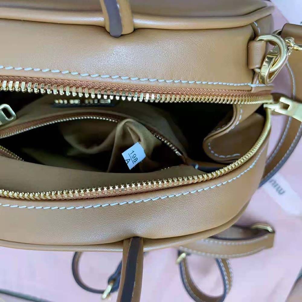 TÚI Miu Miu Women Medium Leather Top-handle Bag-Brown