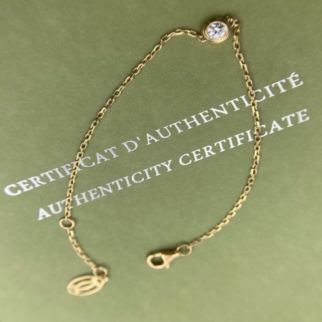 VÒNG TAY CARTIER DIAMANT LEGERS DIAMOND YELLOW GOLD 18K YELLOW GOLD