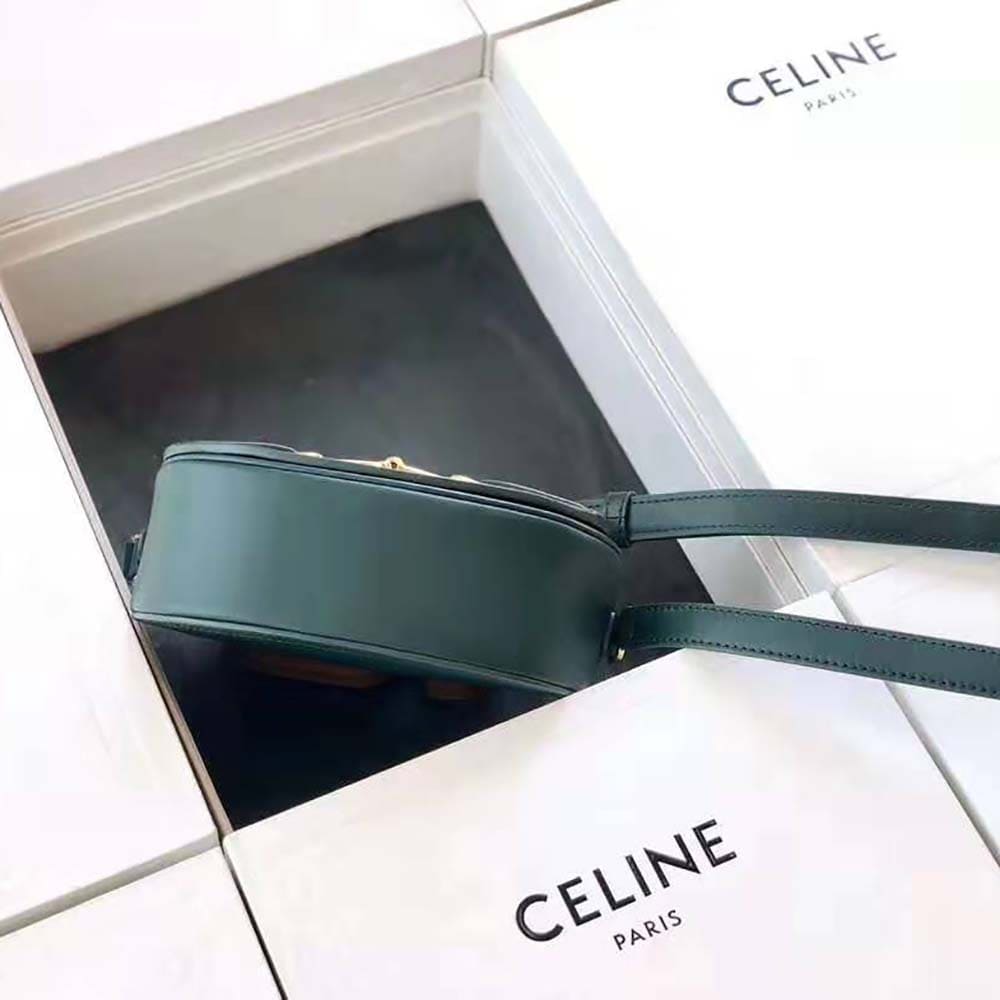 TÚI Celine Women Small Crecy Bag in Satinated Calfskin-Green