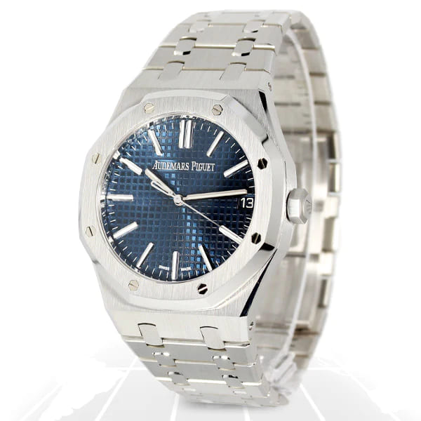 Đồng hồ Ademars Piguet Royal Oak 50TH ANNIVERSARY bản kỉ niệm mặt số màu xanh đậm
