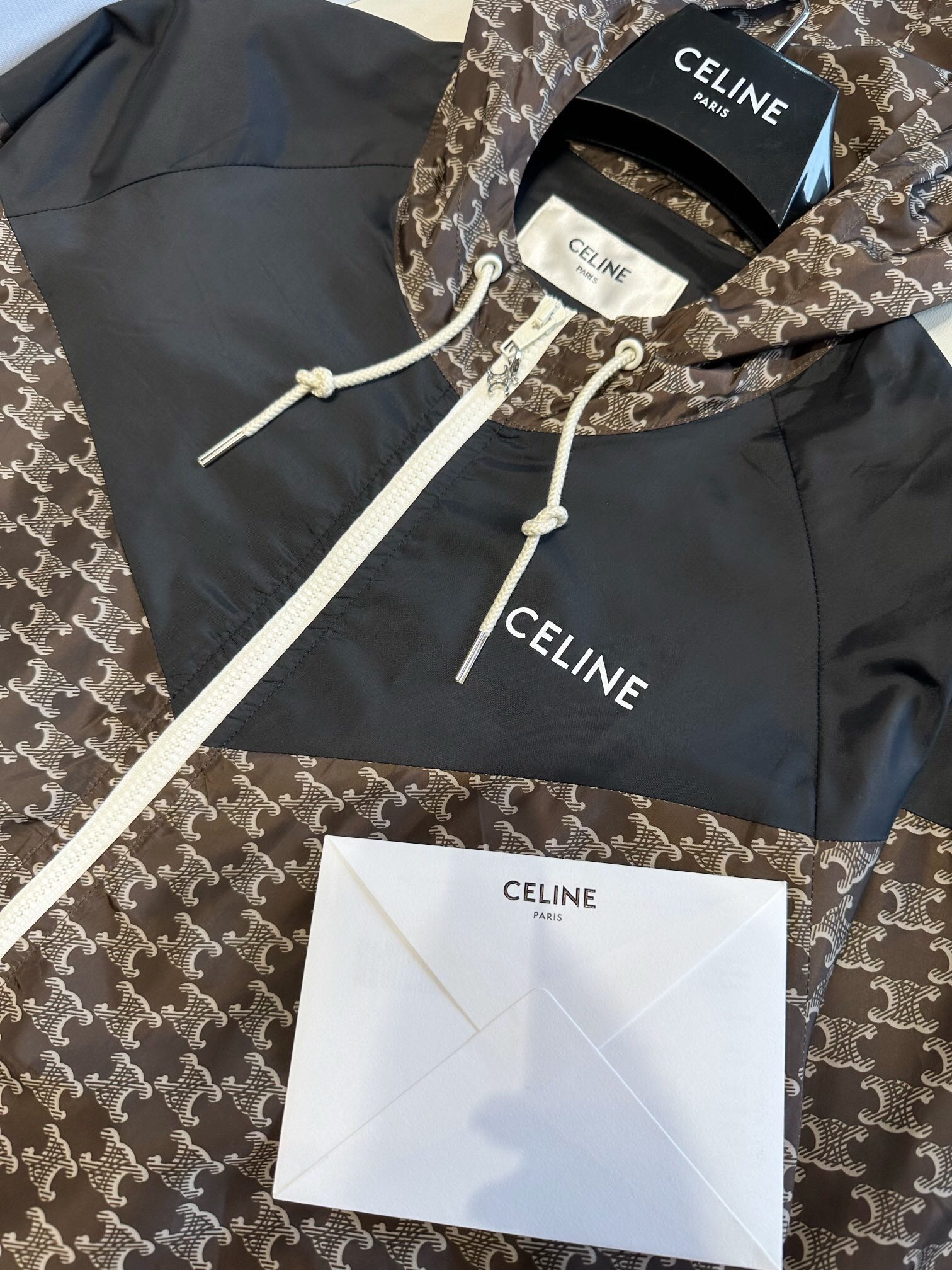 ÁO CELINE LOGO NYLON JACKET