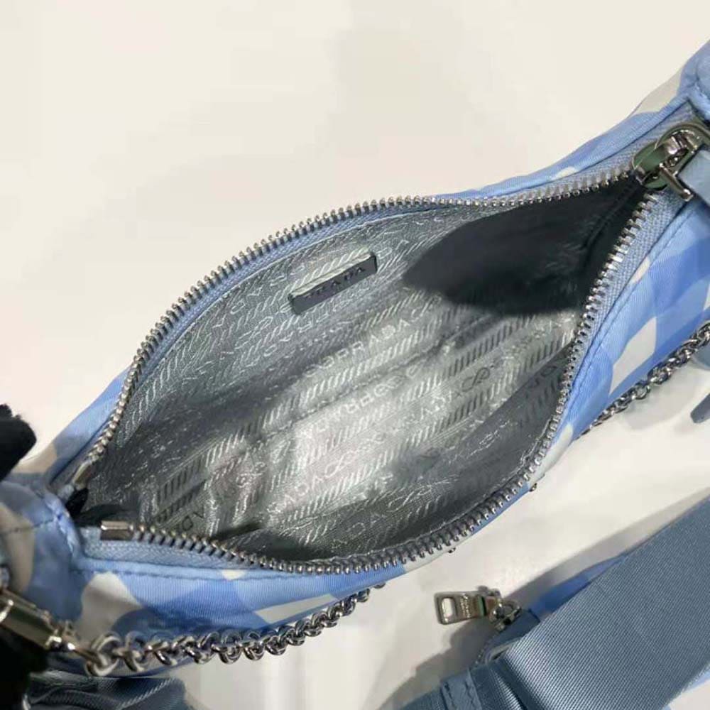 TÚI Prada Women Re-Edition 2005 Printed Re-Nylon Bag-Blue