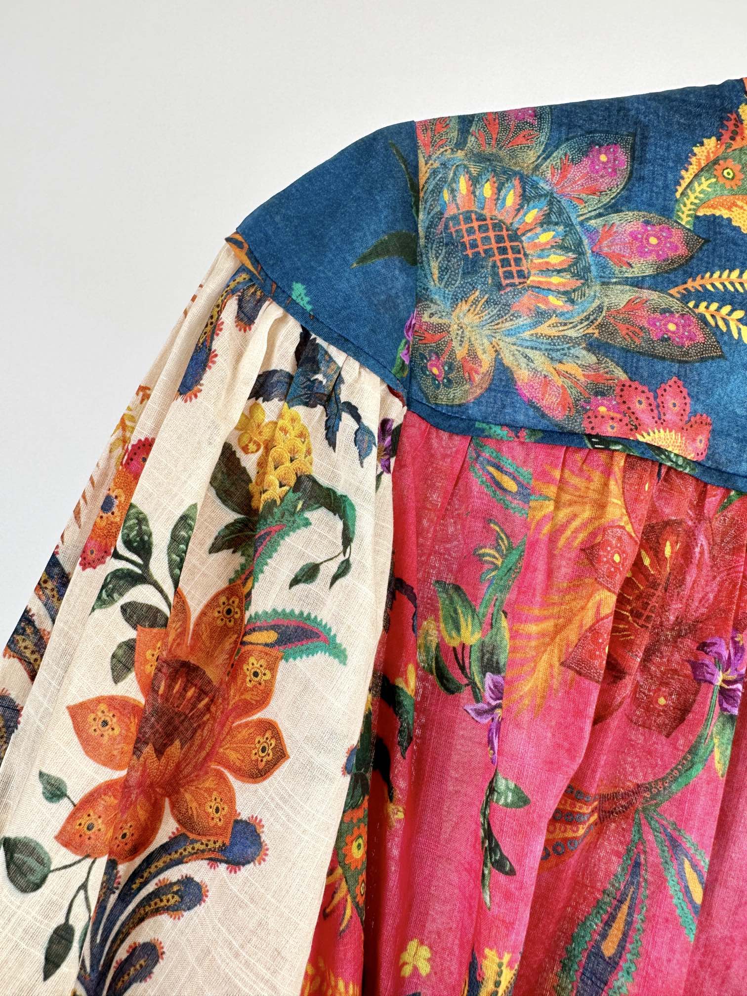 VÁY ZIMMERMANN Colorful Flower Vintage Dress Dài Tay