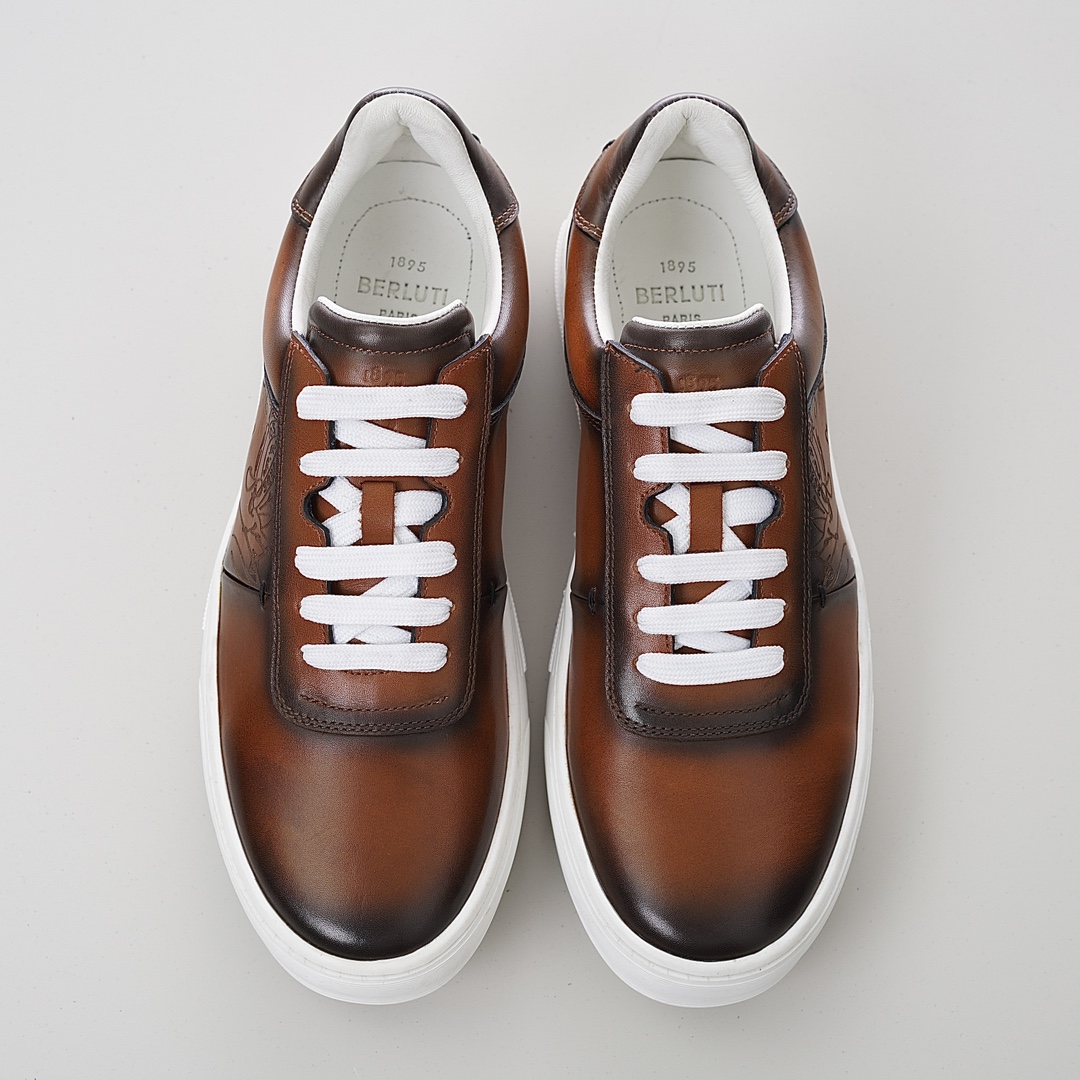 GIÀY BERLUTI PATINA LEATHER SNEAKER SHOES AAA