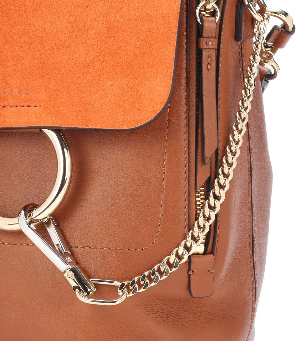 BALO CHLOÉ Faye leather and suede backpack