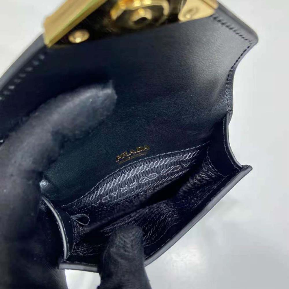 TÚI PRADA Women Saffiano Leather Mini-Bag-Black