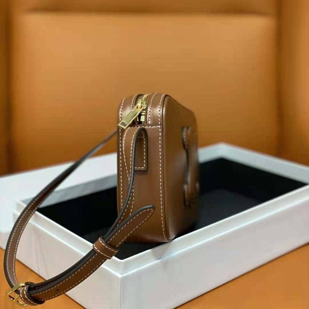 TÚI Celine Women Mini Camera Shoulder Bag Cuir Triomphe in Smooth Calfskin