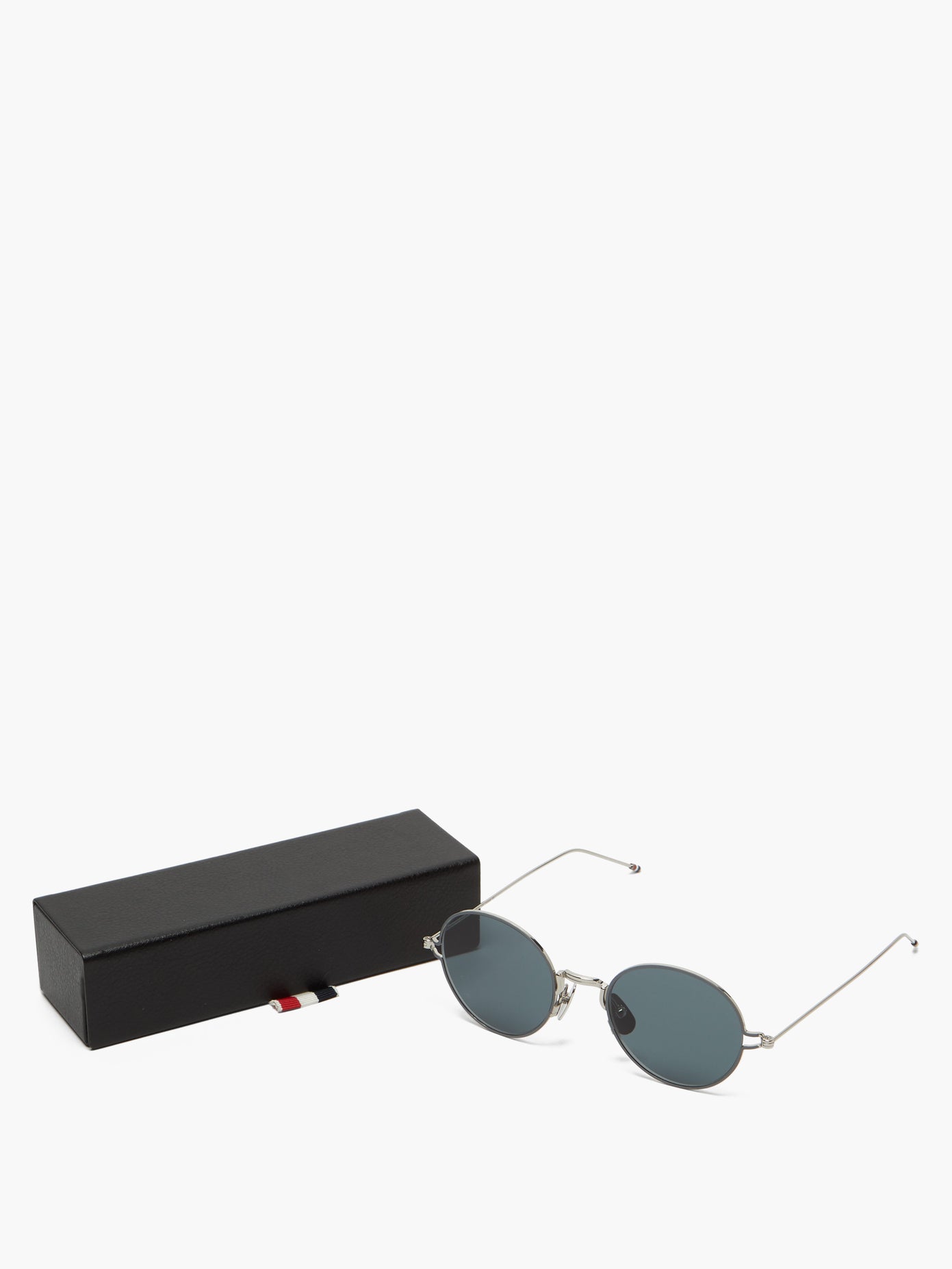 THOM BROWNE Round metal sunglasses