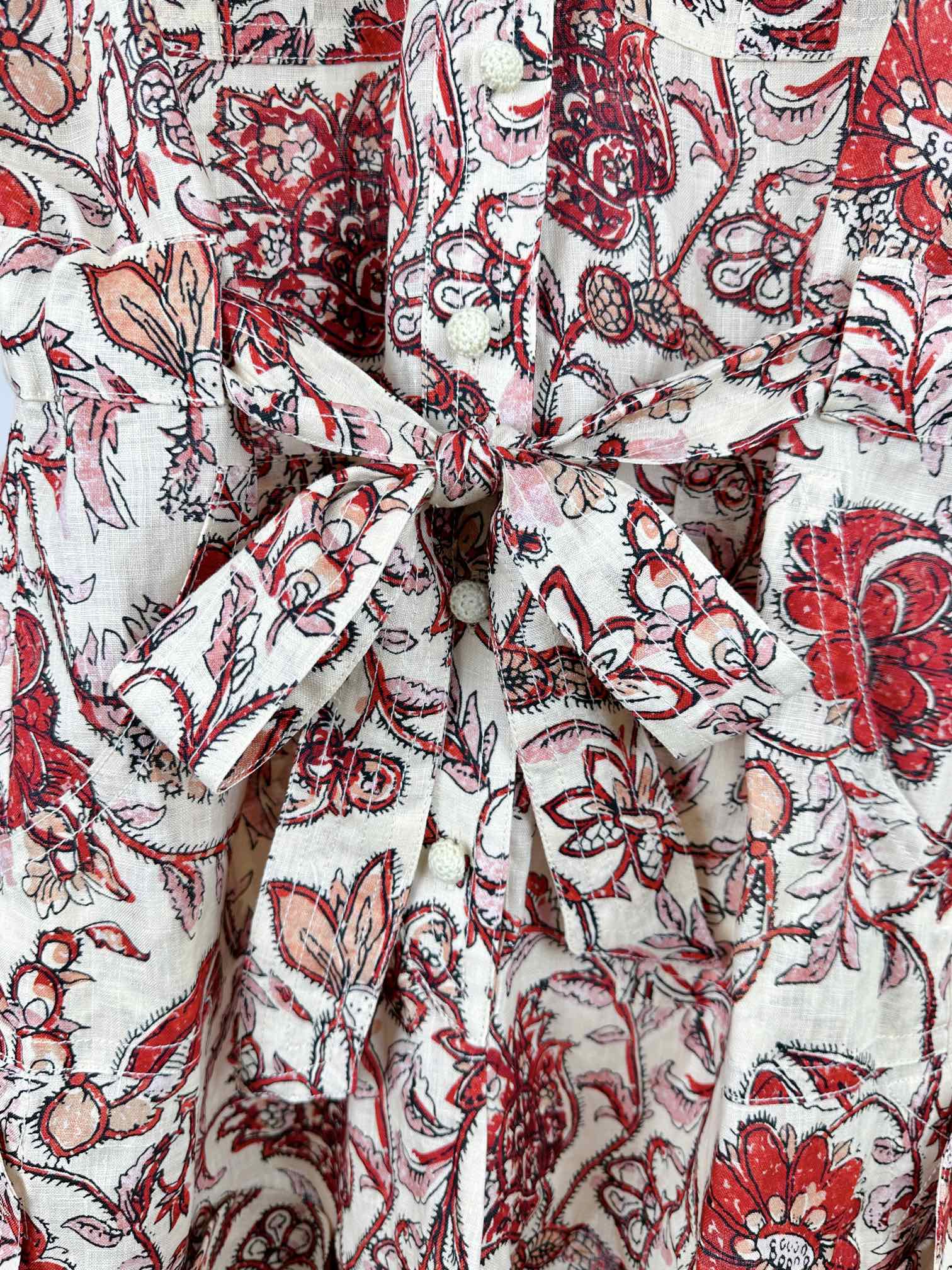 VÁY ZIMMERMANN Red Flower Vintage Dress