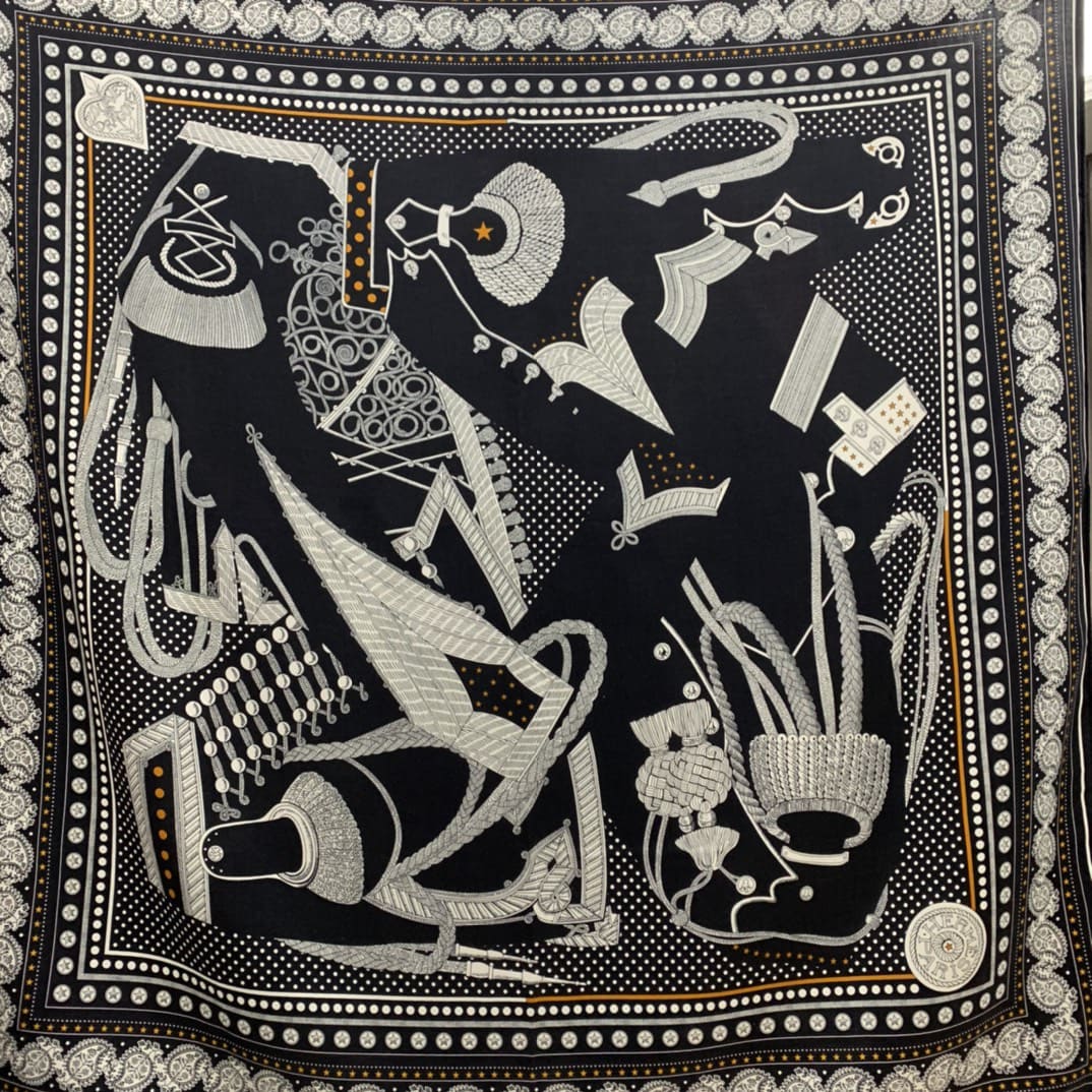 KHĂN HERMES H Family cashmere scarf