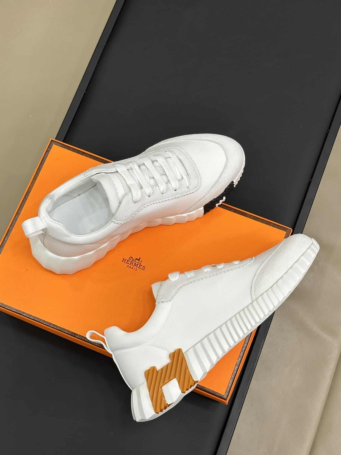 GIÀY HERMES BOUNCING SNEAKER LOW SPORTS WHITE