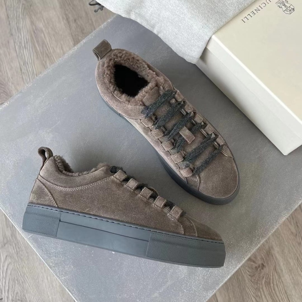 GIÀY BRUNELLO CUCINELLI SNEAKERS LOW TOP SHOES AAA DA LỘN LÓT LÔNG