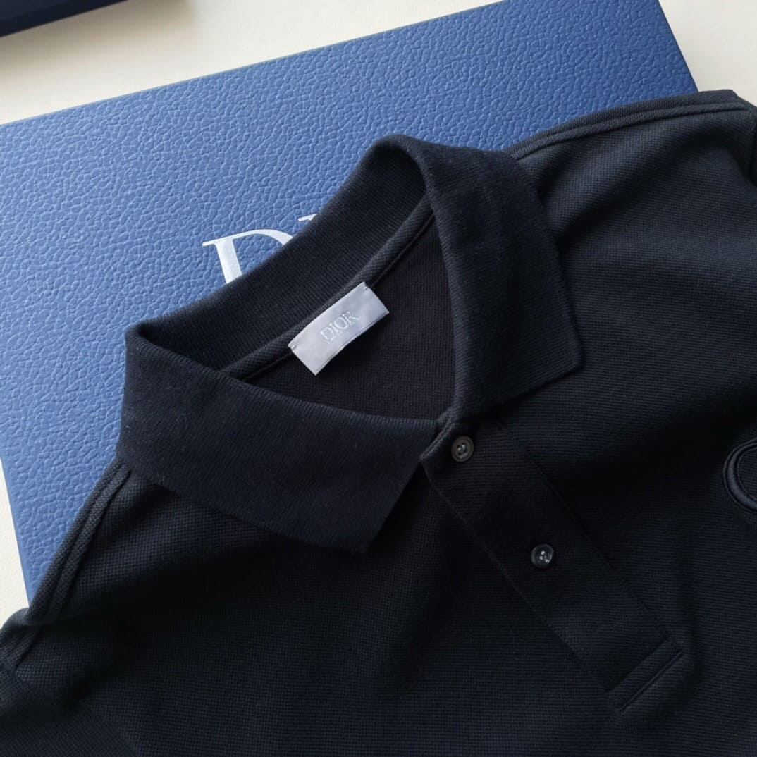 ÁO DIOR POLO SHIRT MÀU ĐEN UNISEX