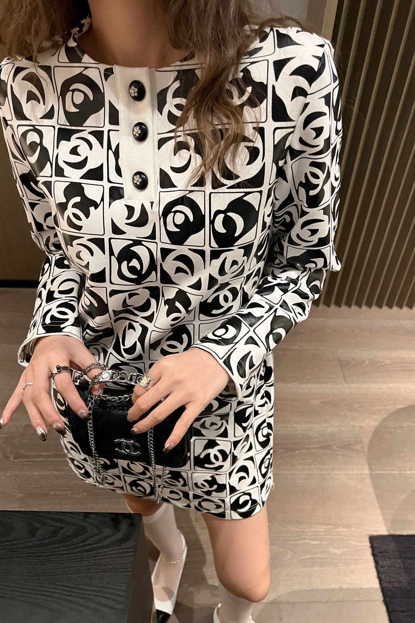 VÁY CHANEL CAMELLIA Party Midi Dress High Classy