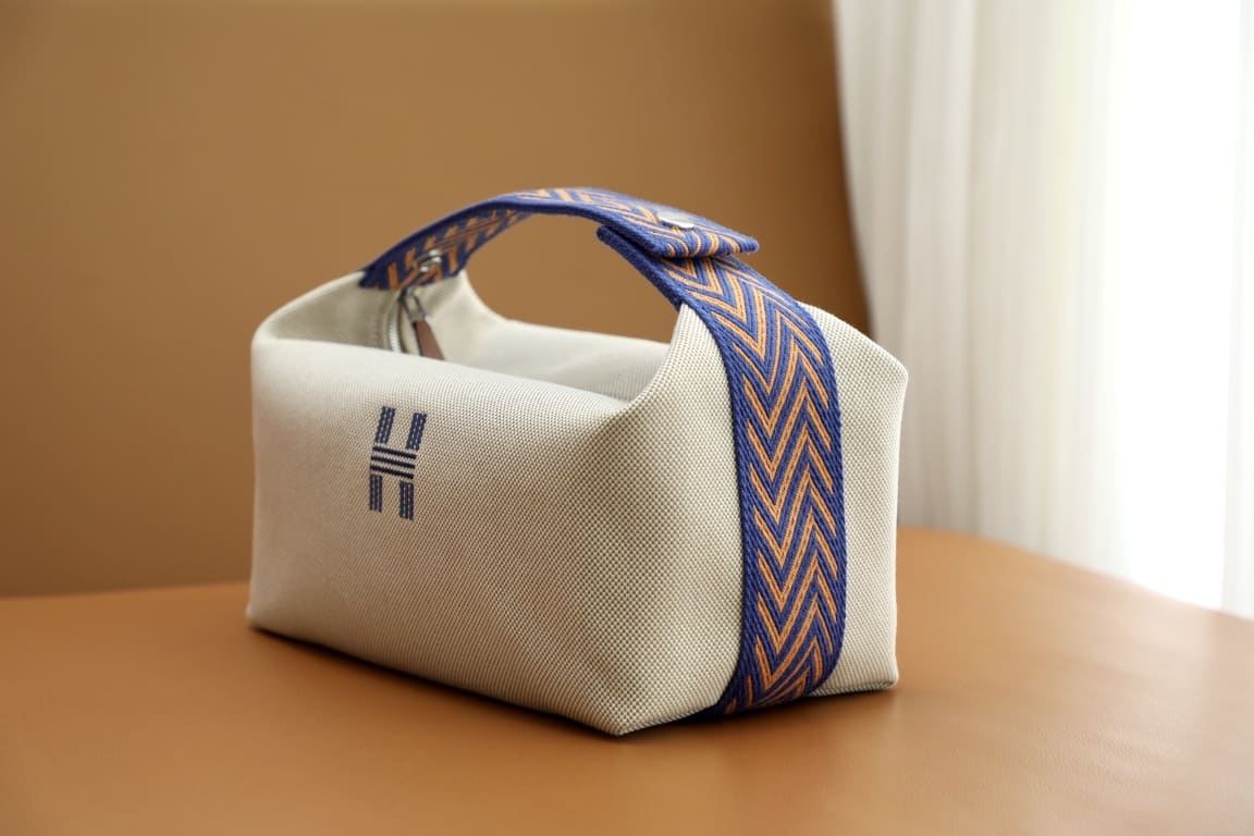 TÚI HERMES TROUSSE DE TOILETTE BRIDE A BRAC PM H MÀU XANH