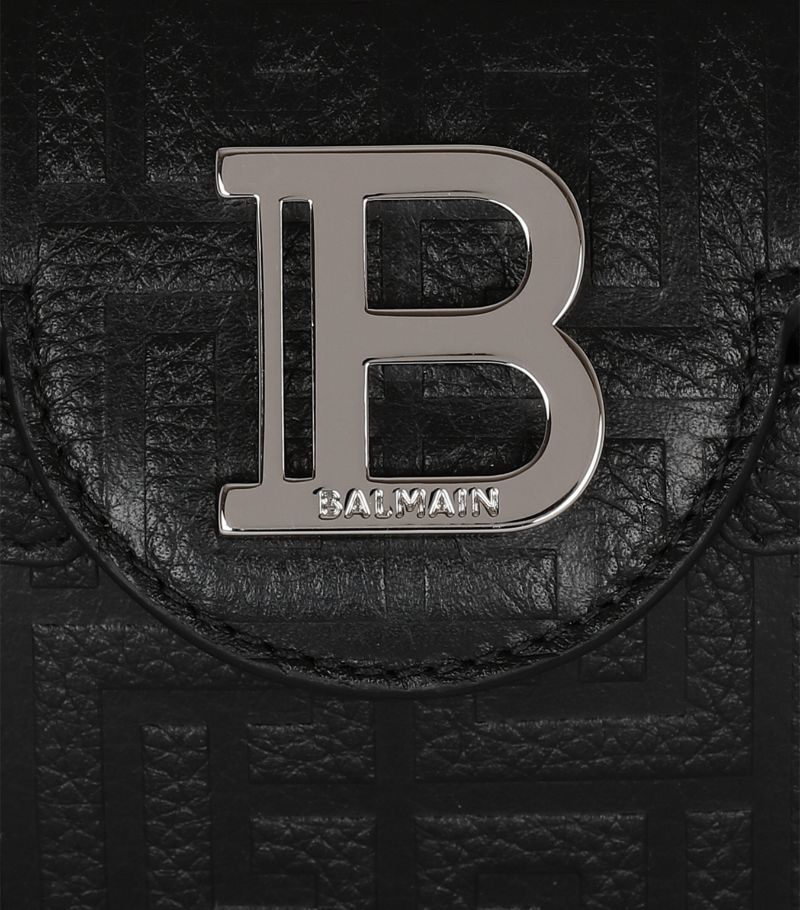 TÚI BALMAIN Embossed Leather B-Buzz 19 Cross-Body Bag