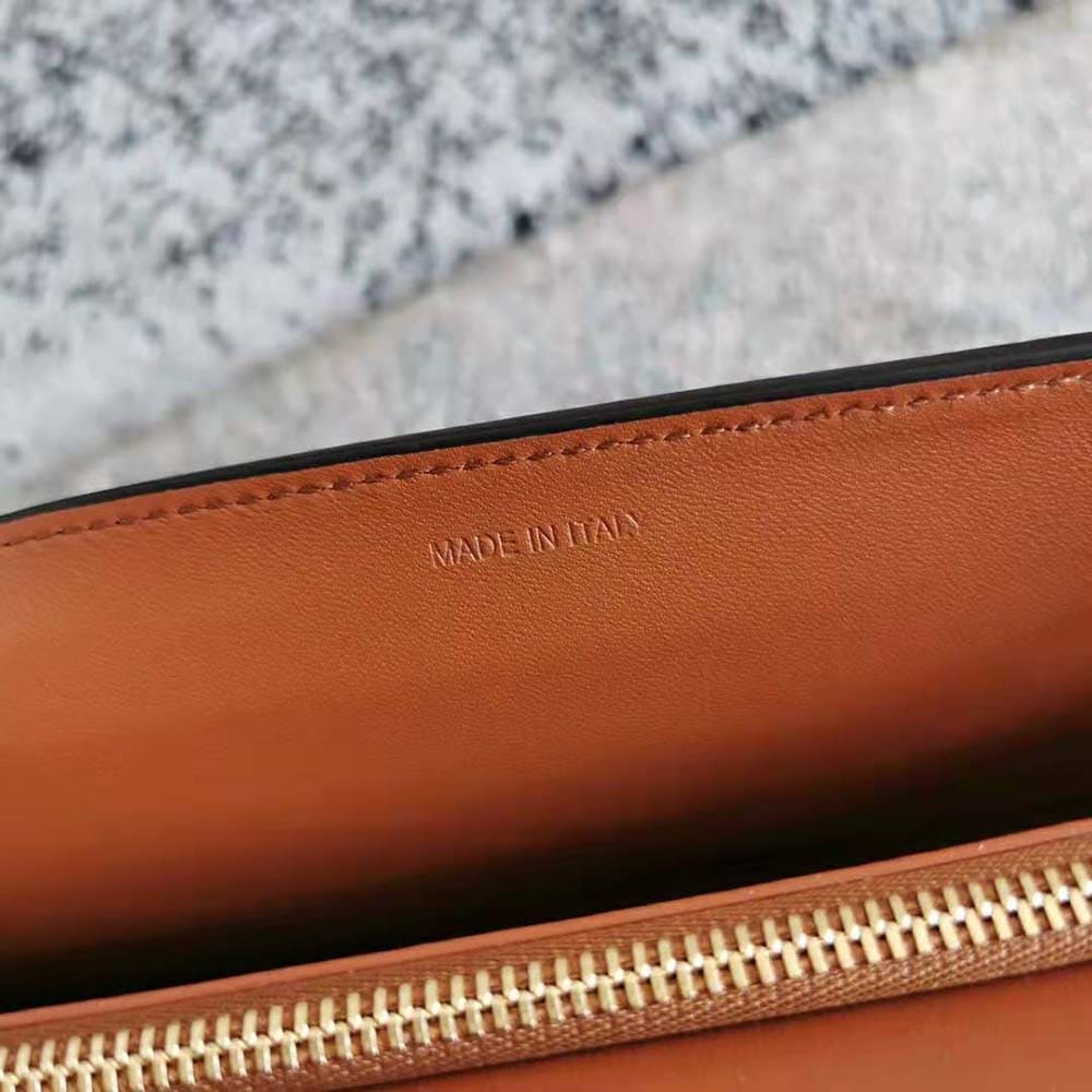 TÚI Celine Women Chain Bag Triomphe in Triomphe Canvas-Tan