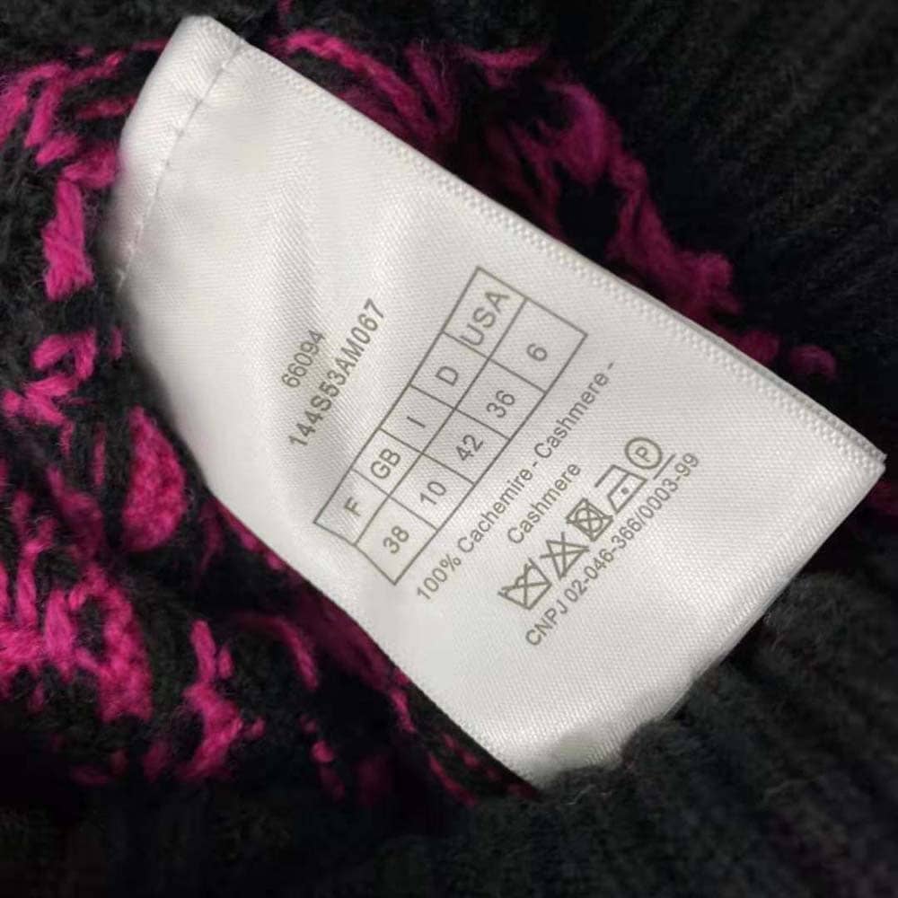 ÁO DIOR Sweater Raspberry and Black Pop Mizza Cashmere