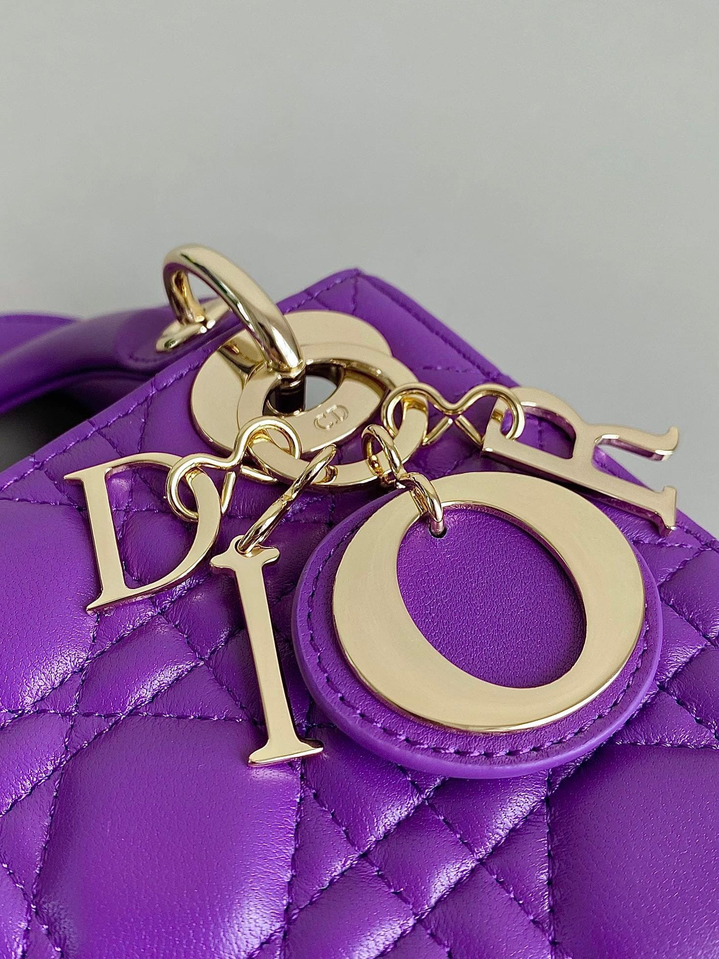 TÚI CHRISTIAN DIOR Lady Dior Bag Purple Cannage Lambskin