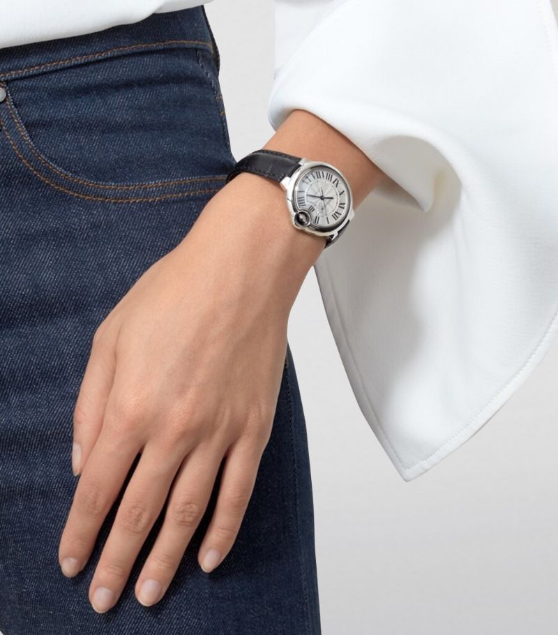 Đồng hồ CARTIER Ballon Bleu de Cartier 33mm mặt số màu trắng