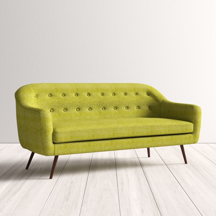 SOFA NỈ CHÂN GỖ NITEC Flared Arm Sofa