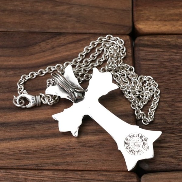 VÒNG CỔ CHROME HEARTS THÁNH GIÁ PUNK BIKER STYLE Bạc S925