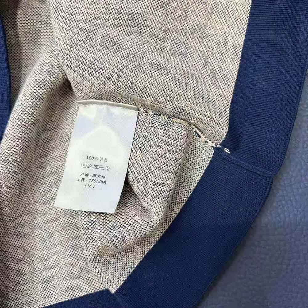 ÁO DIOR Men Oblique Polo Shirt Blue Cotton Jacquard