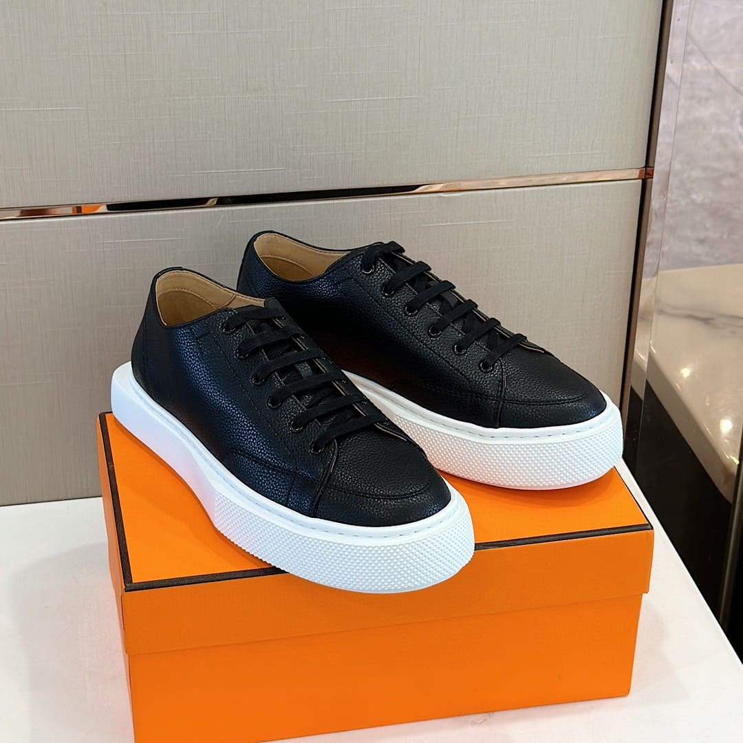 GIÀY HERMES SNEAKER LOW SPORTS CALFSKIN BLACK