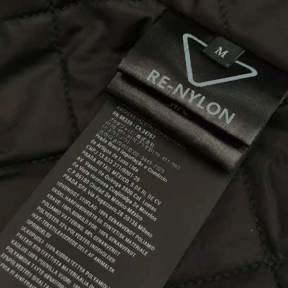 ÁO Prada Men Re-Nylon Shirt with the Iconic Triangle Logo