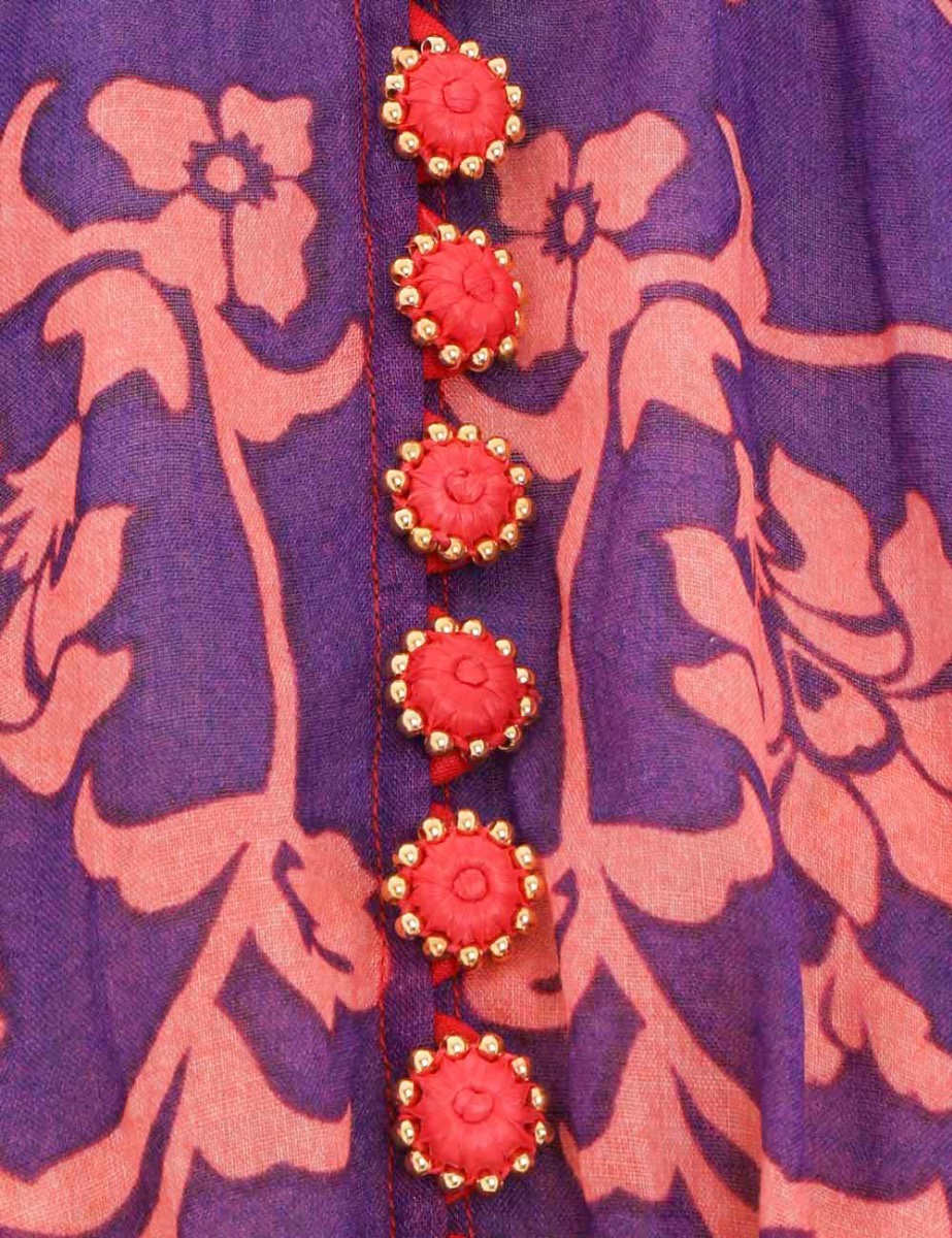 VÁY ZIMMERMANN Flower Red Purple Vintage Dress