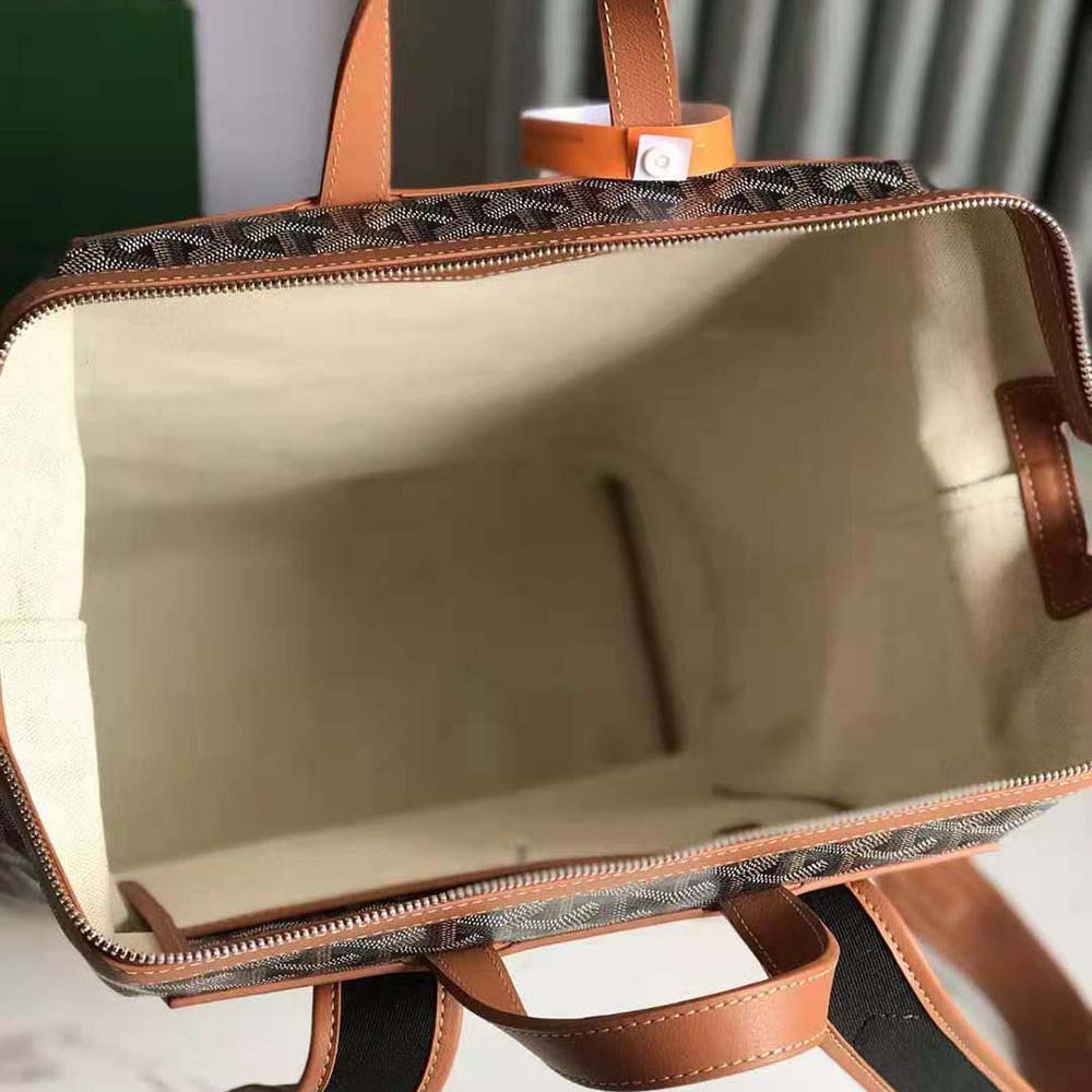 TÚI Goyard Women Sac A Dos Cisalpin in Goyardine Canvas & Chevroches Calfskin-Brown