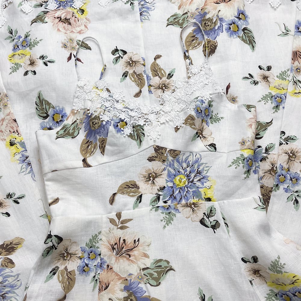 VÁY ZIMMERMANN Vintage Flower Short Sleeve Long Dress High Classy