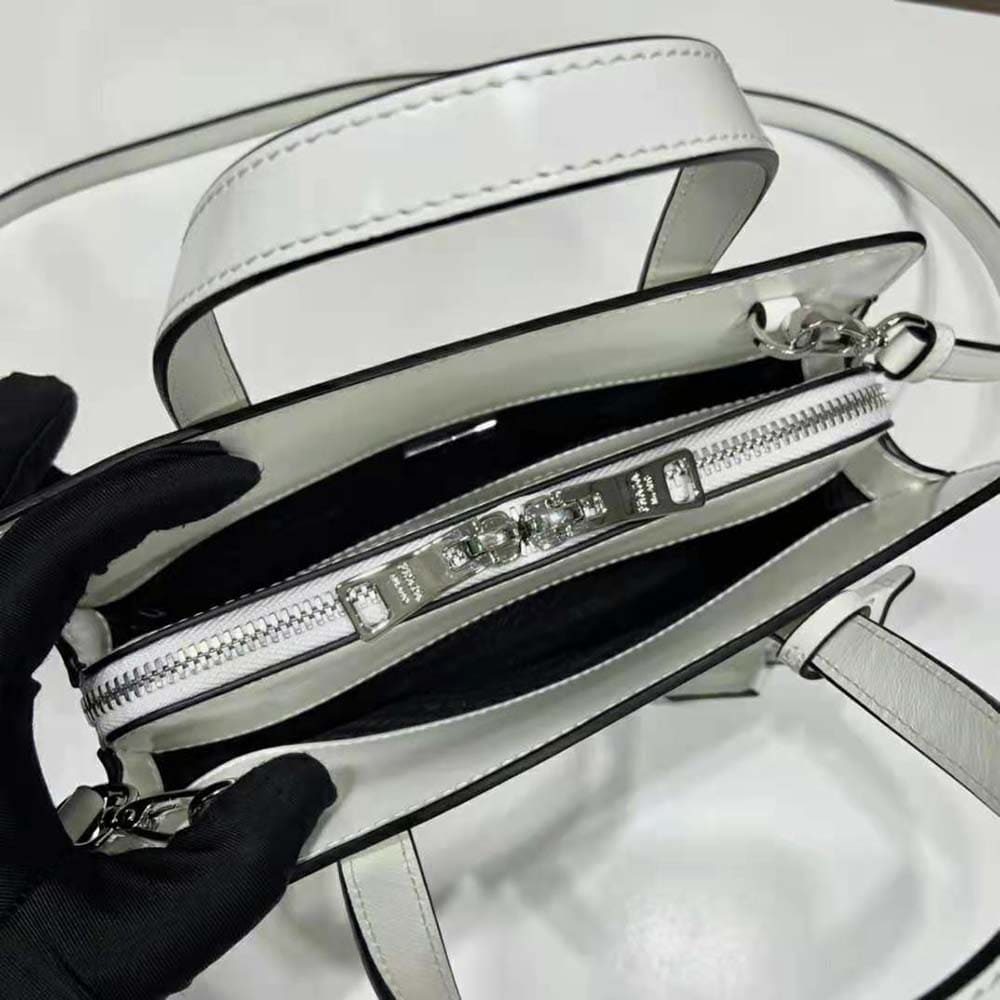TÚI Prada Women Re-Edition 1995 Brushed-Leather Mini Handbag-White