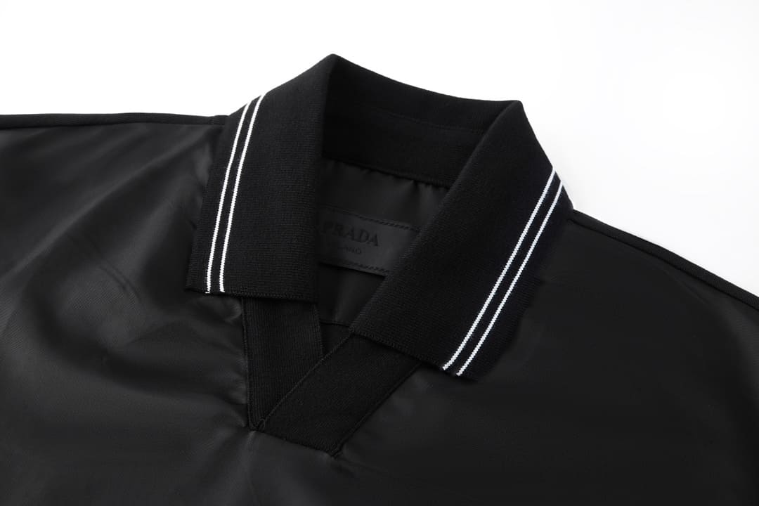 ÁO PRADA POLO SHIRT MÀU ĐEN UNISEX