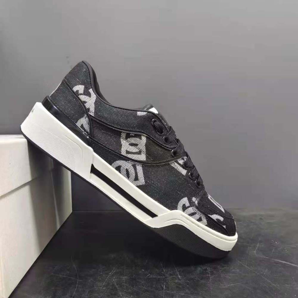 GIÀY DOLCE & GABBANA Men New Roma Sneakers with Denim Logo