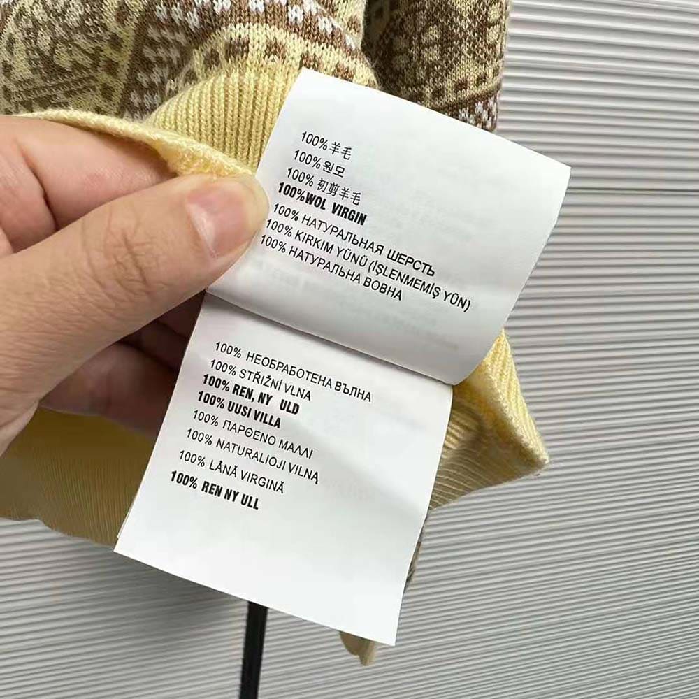 ÁO Miu Miu Women Wool Sweater with Jacquard Logo-Yellow