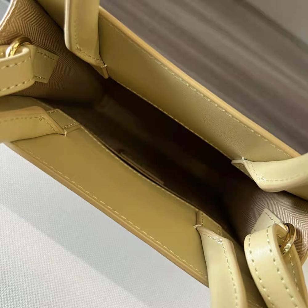 TÚI LOEWE Tote Standard A5 bằng da bê màu vàng