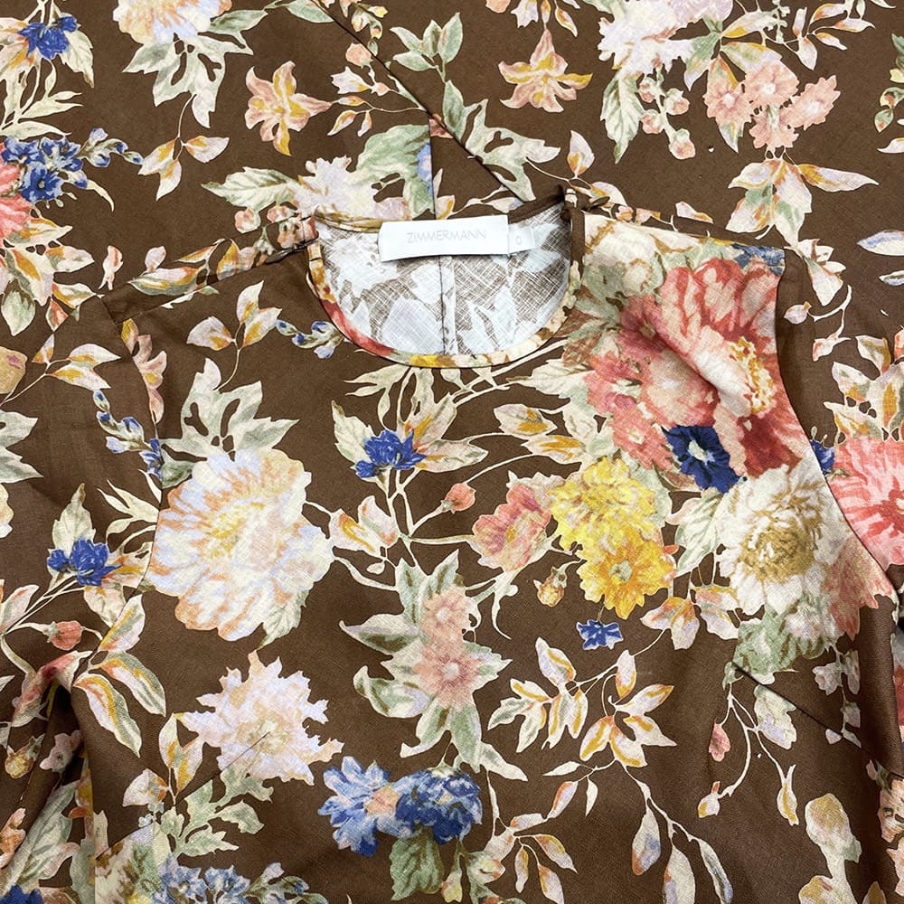 VÁY ZIMMERMANN Vintage Flower Long Sleeve Long Dress High Classy
