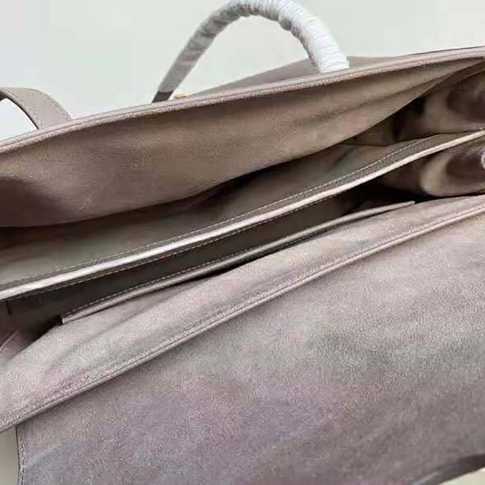 TÚI Celine Women Medium Soft 16 Bag in Supple Grained Calfskin-Gray
