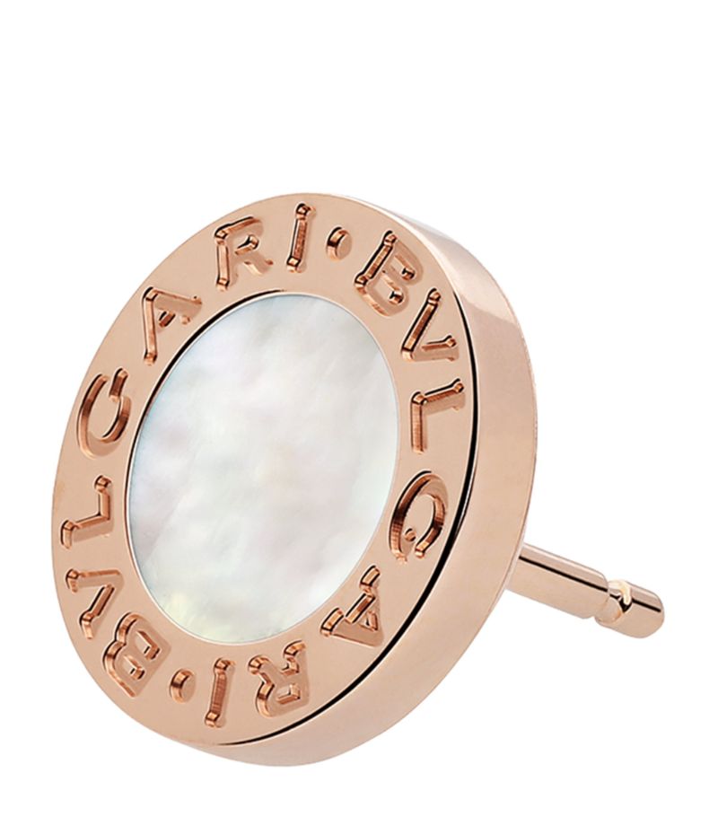 Bông tai BVLGARI Rose Gold and Mother-of-Pearl BVLGARI BVLGARI Single Stud Earringvàng hồng18K