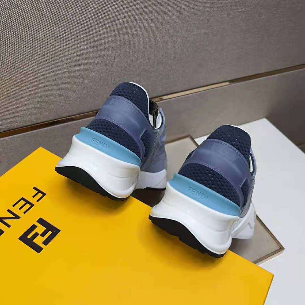 GIÀY Fendi Flow Light Blue Nylon Low-tops