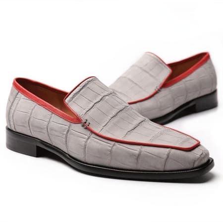 Giày lười công sở da cá sấu Alligator