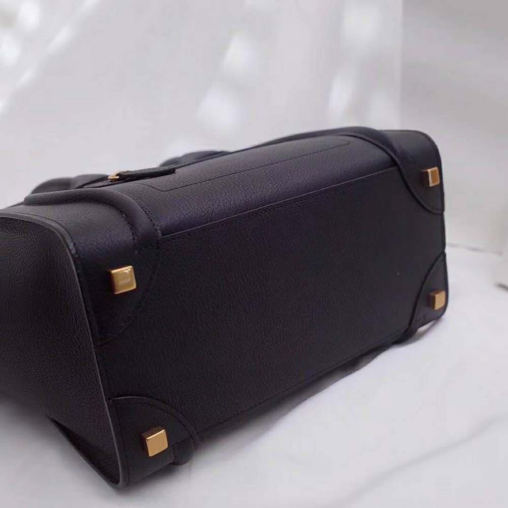 TÚI Celine Women Micro Luggage Handbag in Smooth Calfskin-Black