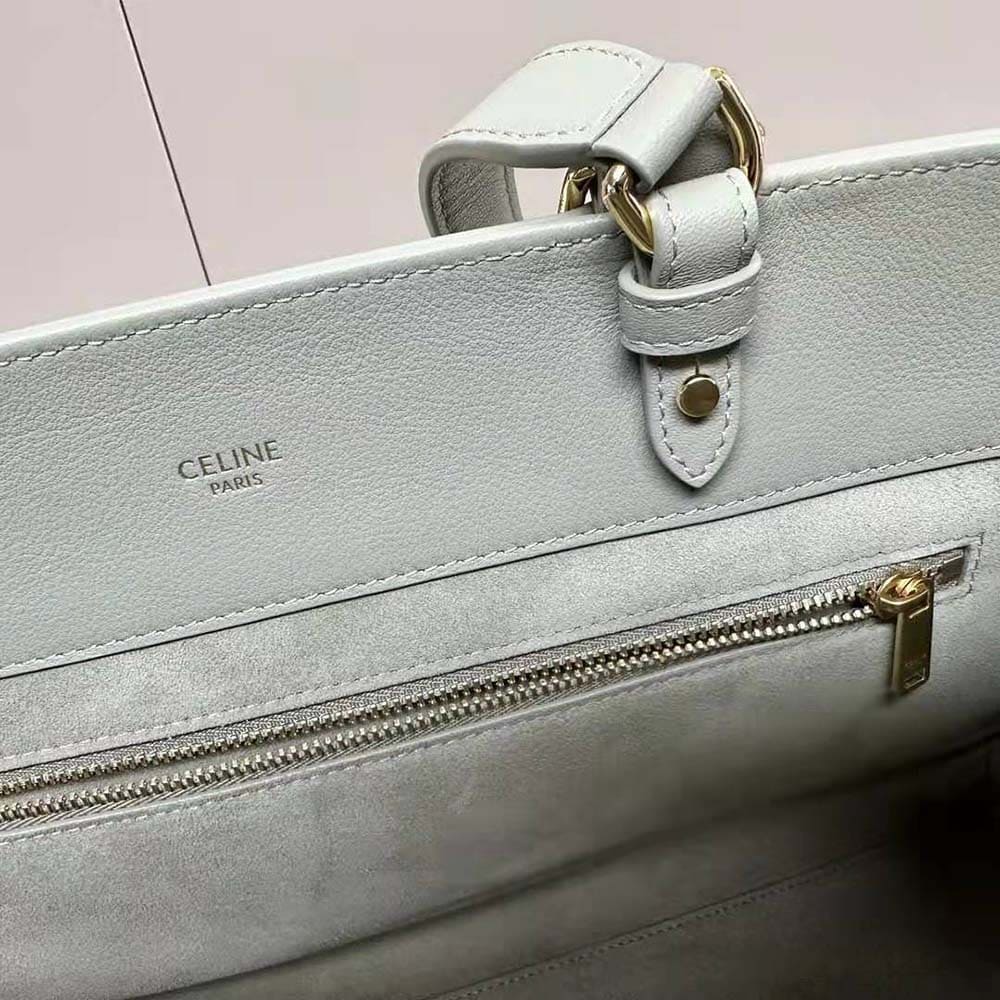 TÚI Celine Women Medium Appoline Bag in Supple Calfskin-Gray