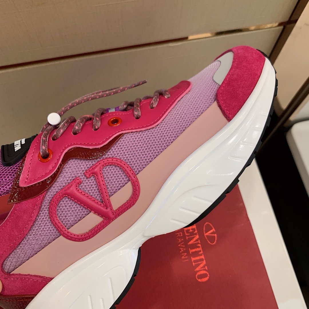 GIÀY VALENTINO V LOGO LEATHER SNEAKER SHOES AAA