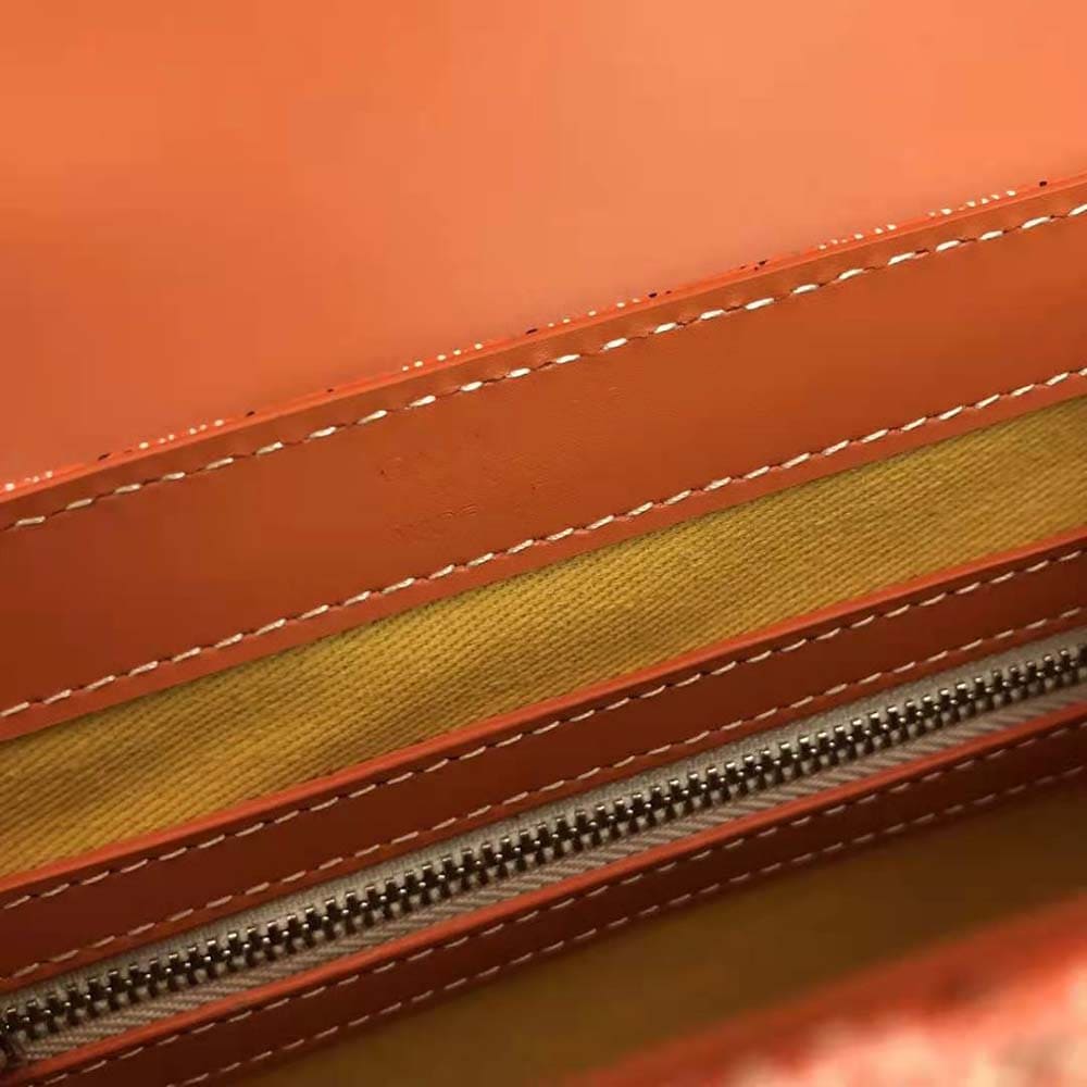 TÚI Goyard Women Sac Saïgon PM in Toile Goyardine & Clamecy Calfskin-Orange