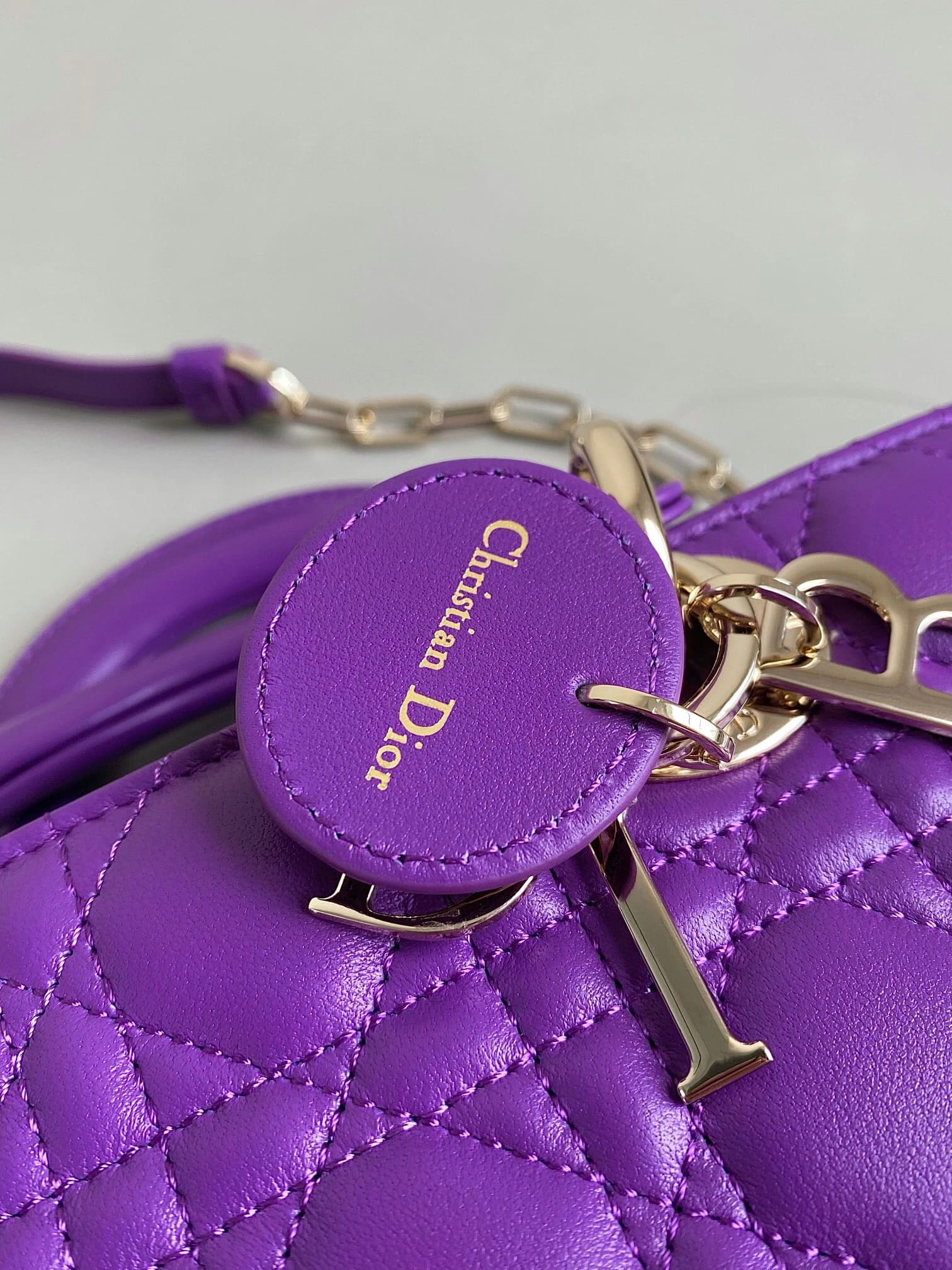 TÚI CHRISTIAN DIOR Lady D-Joy Bag Bright Purple Cannage Lambskin